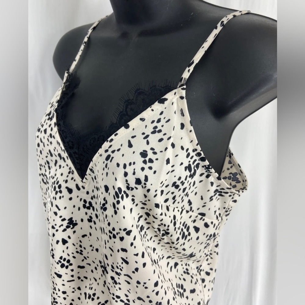 NWT A New Day Women's Animal Print Satin Top Blouse Size Small
